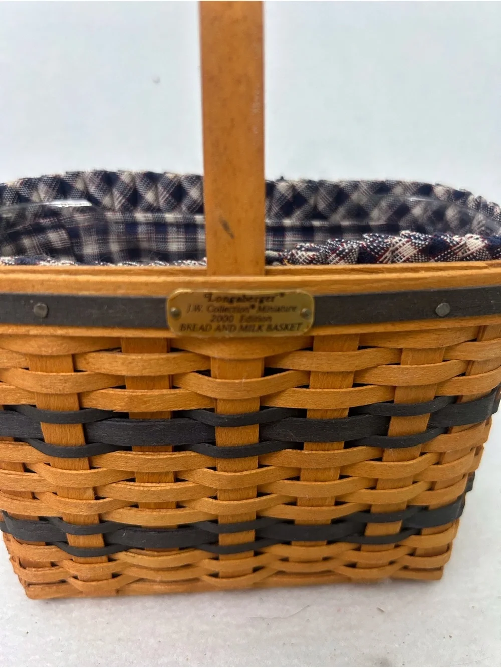 Longaberger J.W. Collection Miniature Bread & Milk Basket